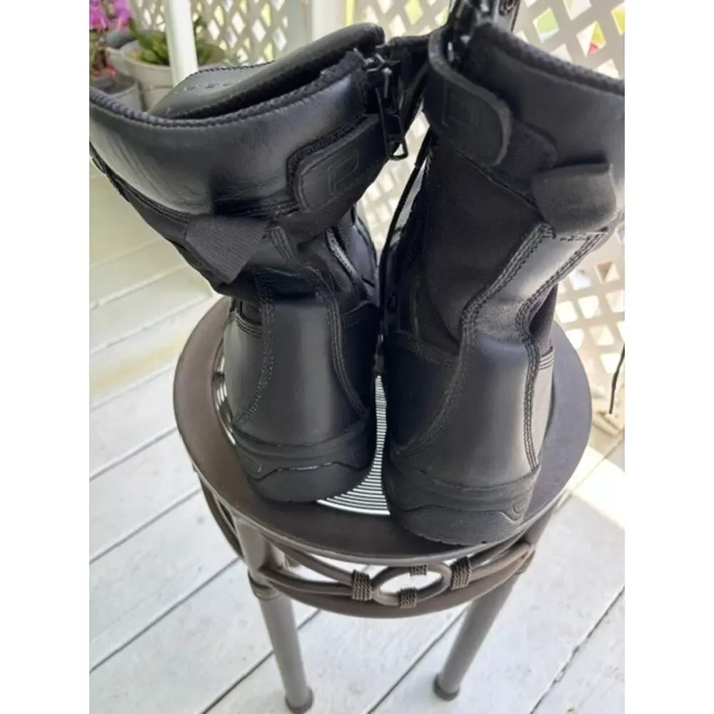Propper Tactical Duty Boots Black Leather Side Zip Combat Military Men's Size 14
